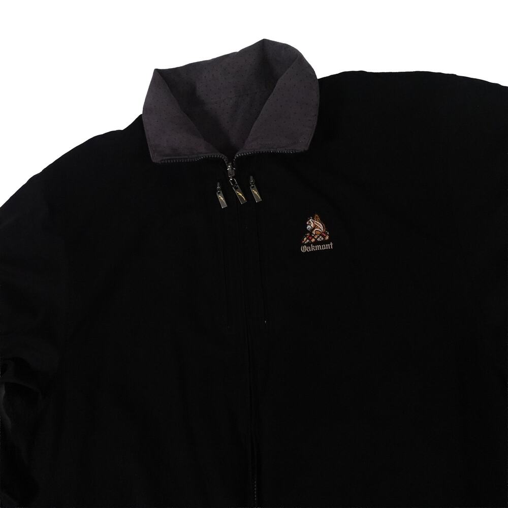 Oakmont Country Club Performance Black Full Zip Golf Jacket Men's XXL